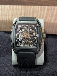 a watch with a skeleton on it